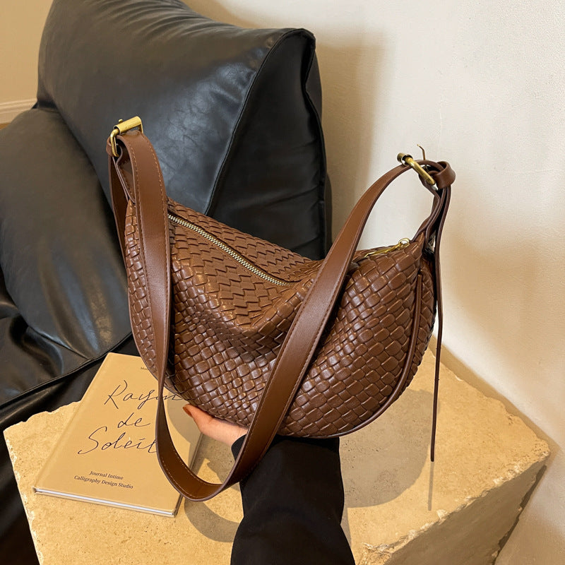 VAYRO–Woven Half–Monn Bag