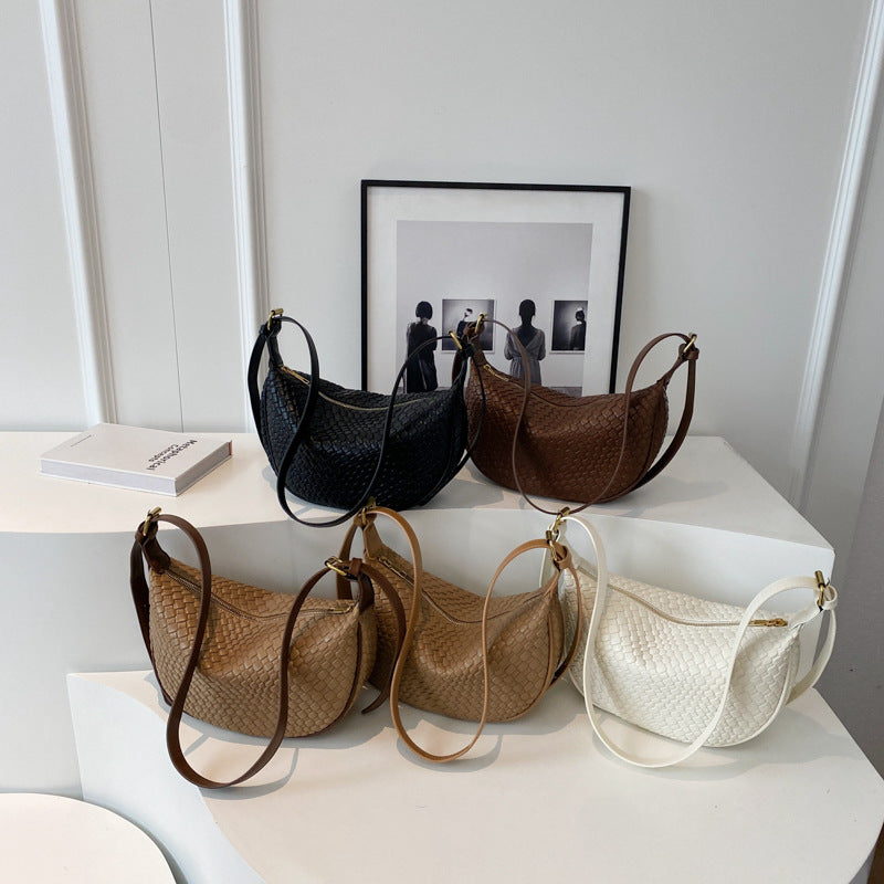 VAYRO–Woven Half–Monn Bag