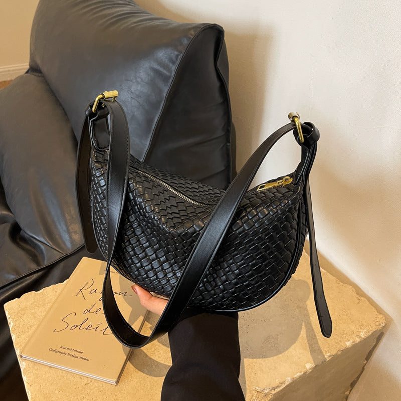 VAYRO–Woven Half–Monn Bag
