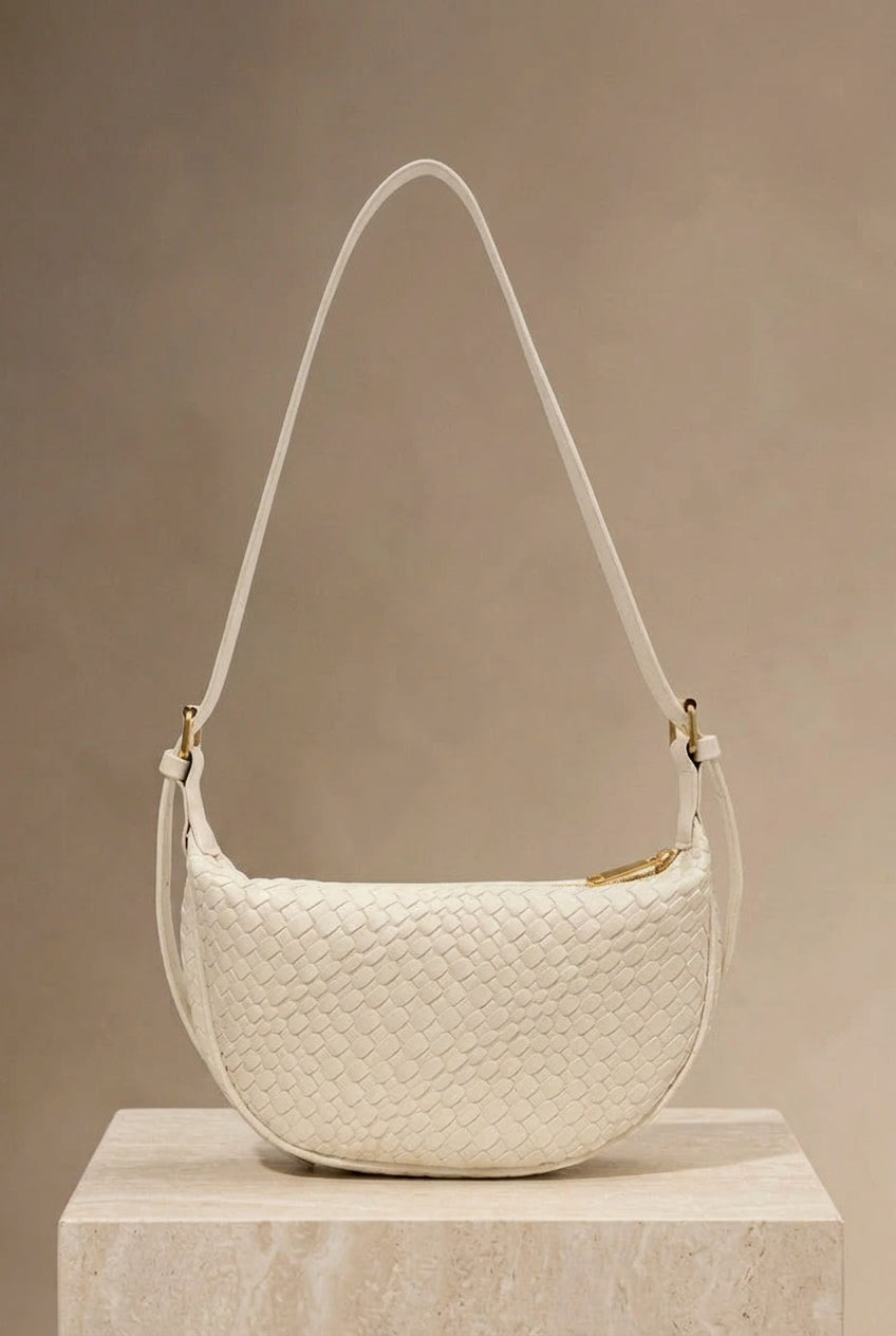VAYRO–Woven Half–Monn Bag